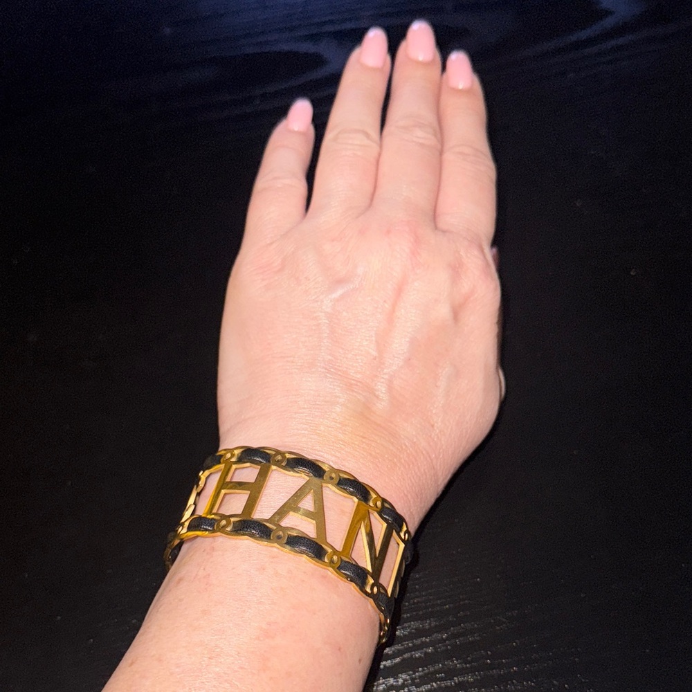 Gold and Black Chanel Fashion Bracelet - Picture 4 of 13